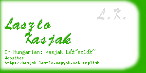 laszlo kasjak business card